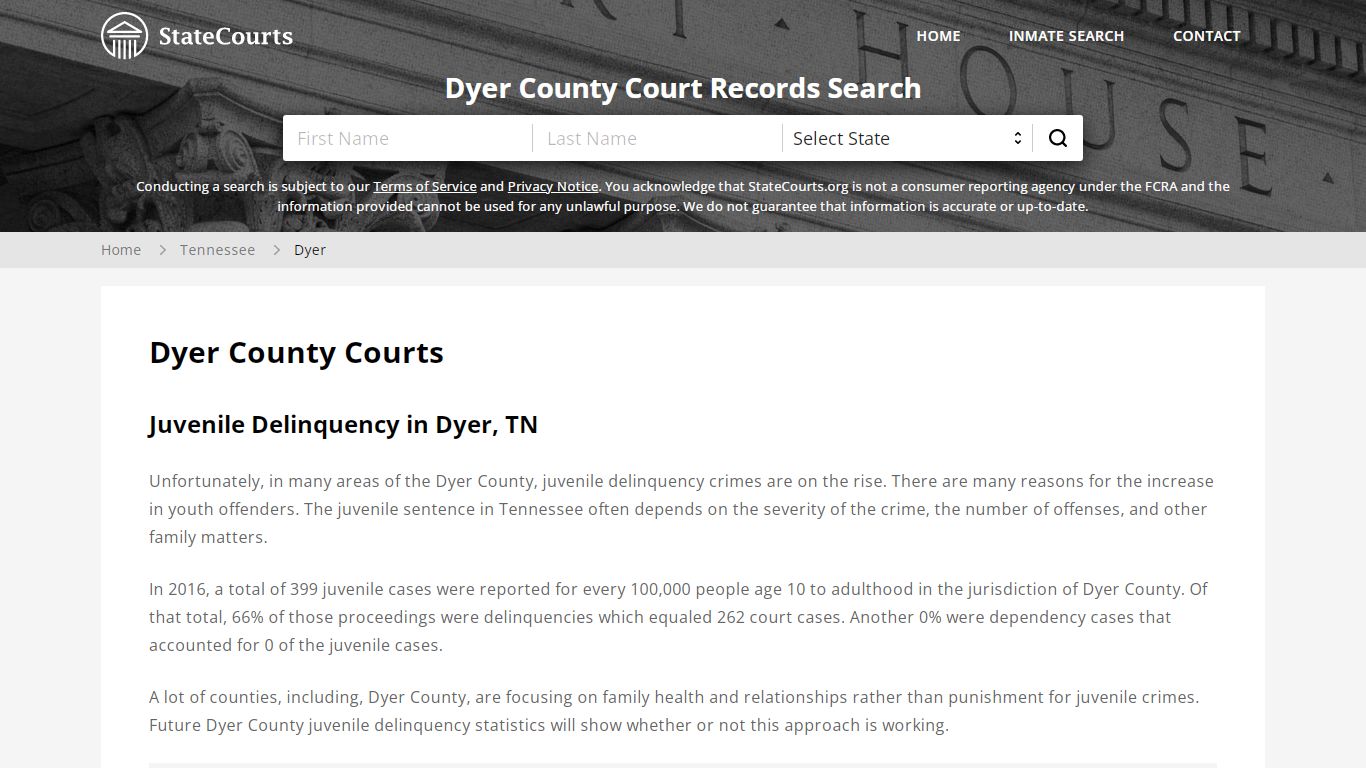 Dyer County, TN Courts - Records & Cases - StateCourts